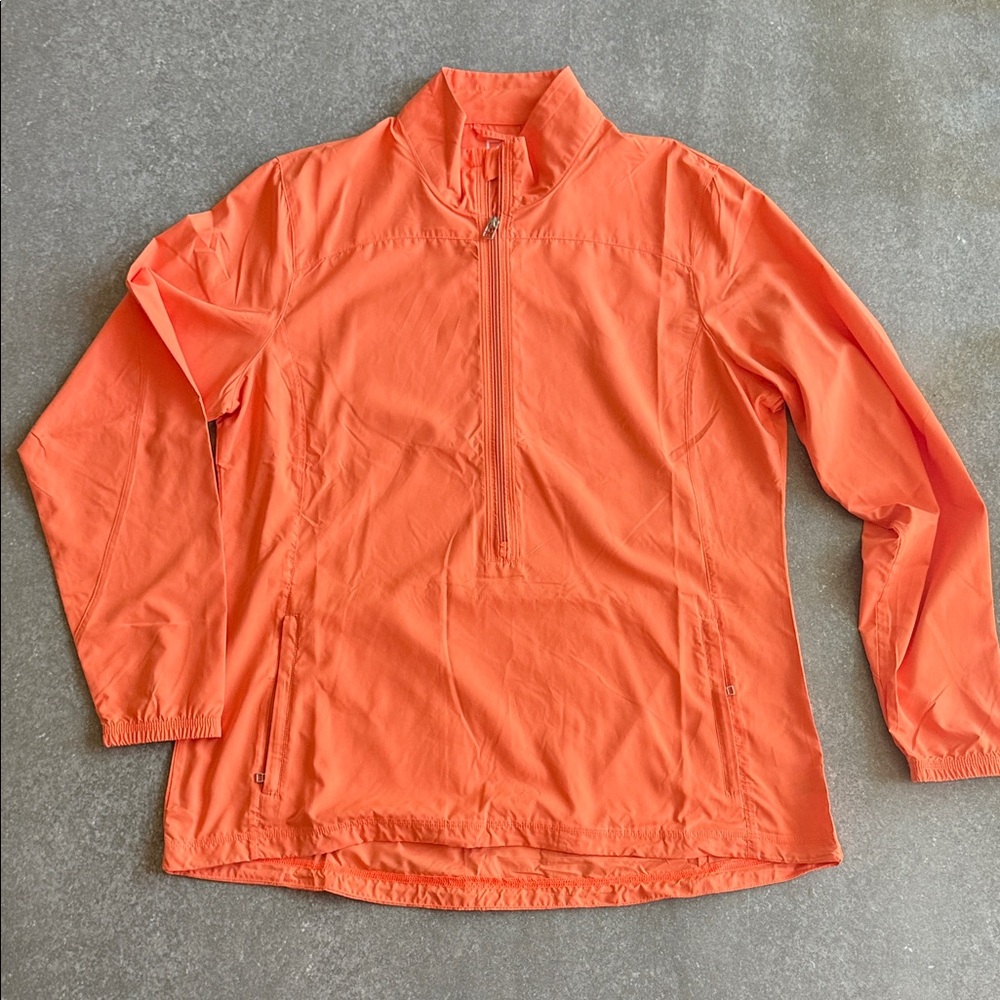 Cutter and Buck Orange Quarter-Zip Sweatshirt